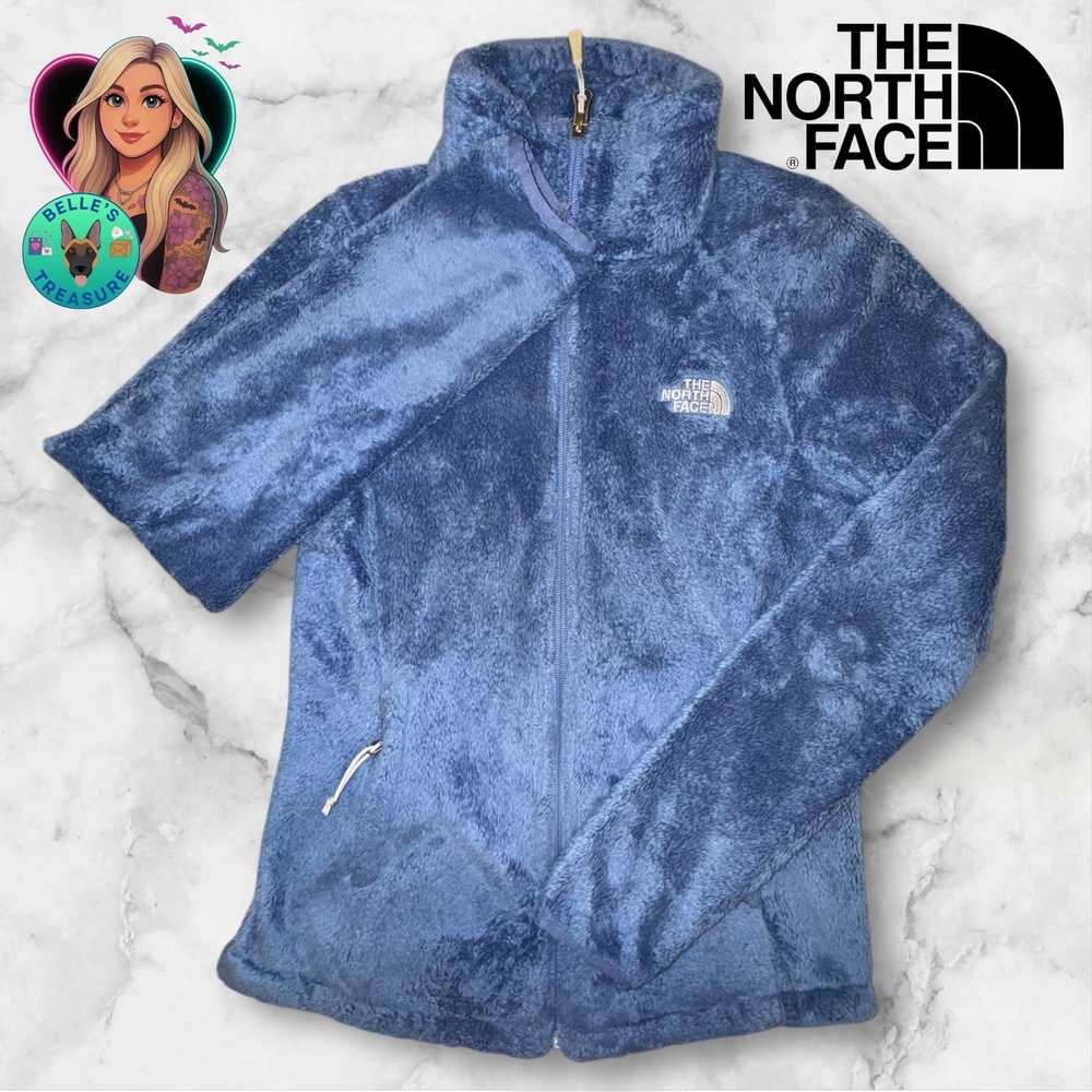 The North‎ Face Osito 2 Jacket Women's XS Dusty Blue High Pile Soft Fuzzy Fleece